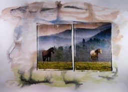 horses diptych